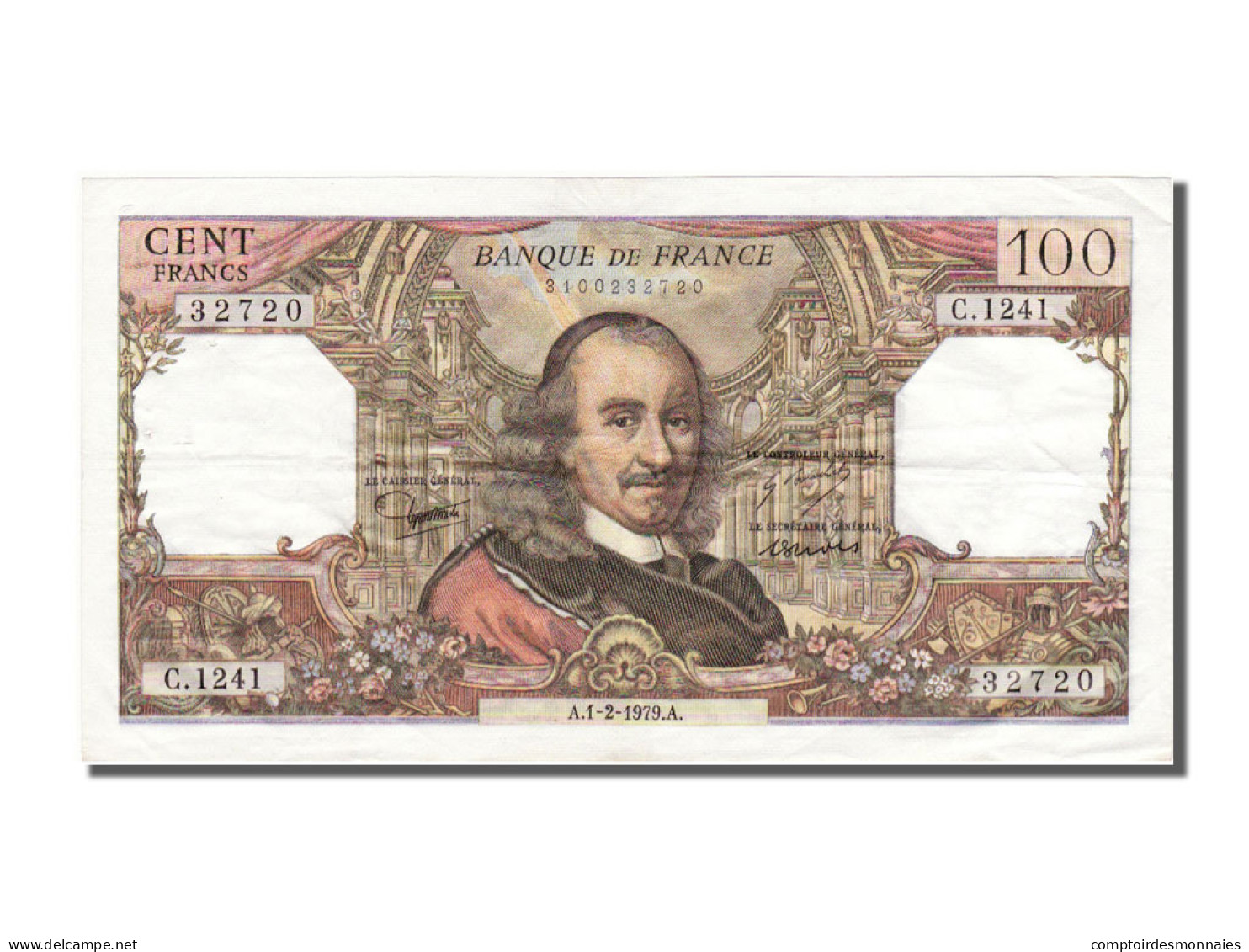 Billet, France, 100 Francs, 100 F 1964-1979 ''Corneille'', 1979, 1979-02-01 - 100 F 1964-1979 ''Corneille''