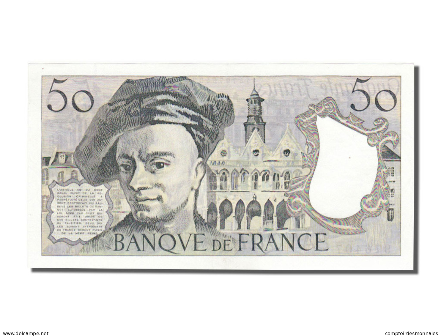 Billet, France, 50 Francs, 50 F 1976-1992 ''Quentin De La Tour'', 1986, SPL - 50 F 1976-1992 ''quentin De La Tour''