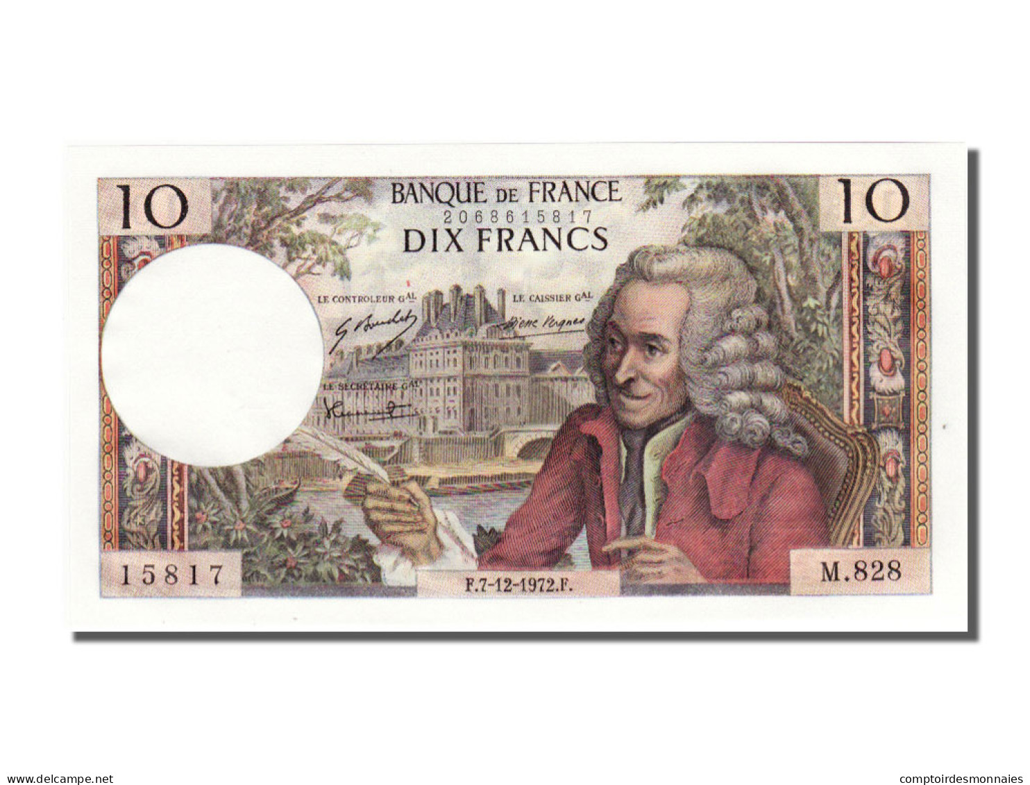 Billet, France, 10 Francs, 10 F 1963-1973 ''Voltaire'', 1972, 1972-12-07 - 10 F 1963-1973 ''Voltaire''