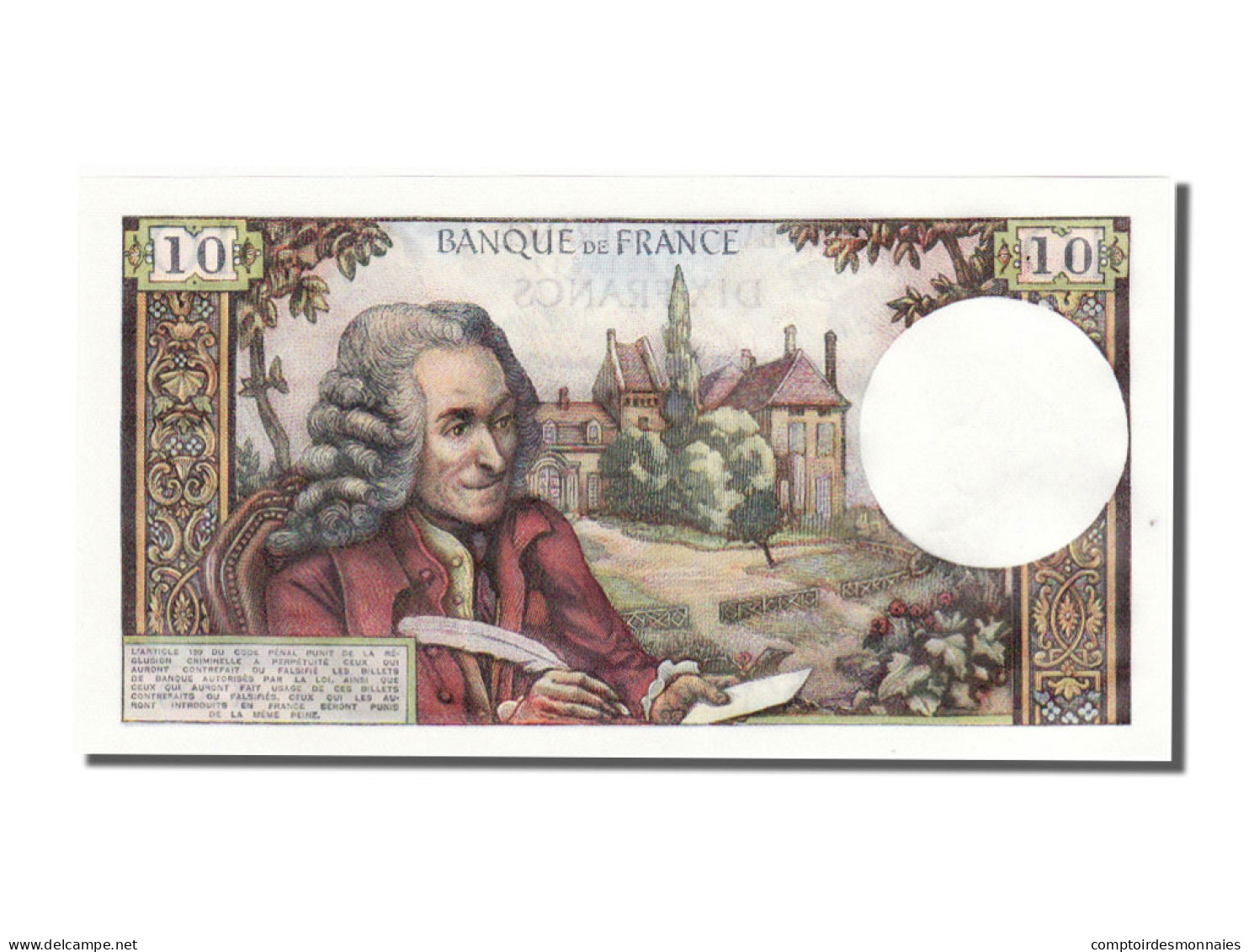 Billet, France, 10 Francs, 10 F 1963-1973 ''Voltaire'', 1972, 1972-12-07 - 10 F 1963-1973 ''Voltaire''