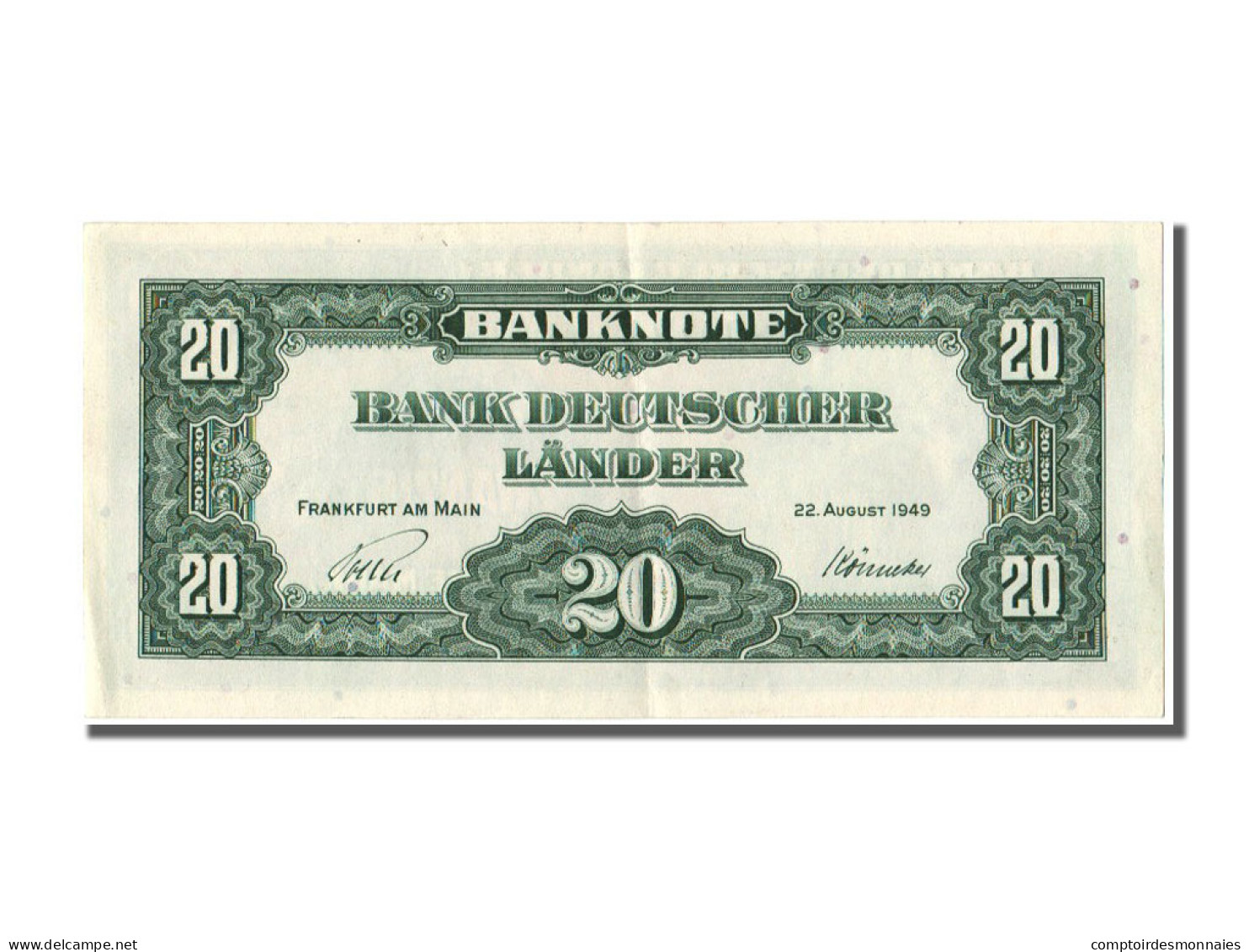 Billet, République Fédérale Allemande, 20 Deutsche Mark, 1949, 1949-08-22 - 20 Deutsche Mark