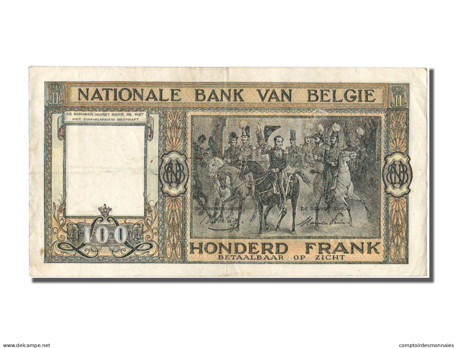 Billet, Belgique, 100 Francs, 1945, 1945-11-26, TTB - 100 Francos