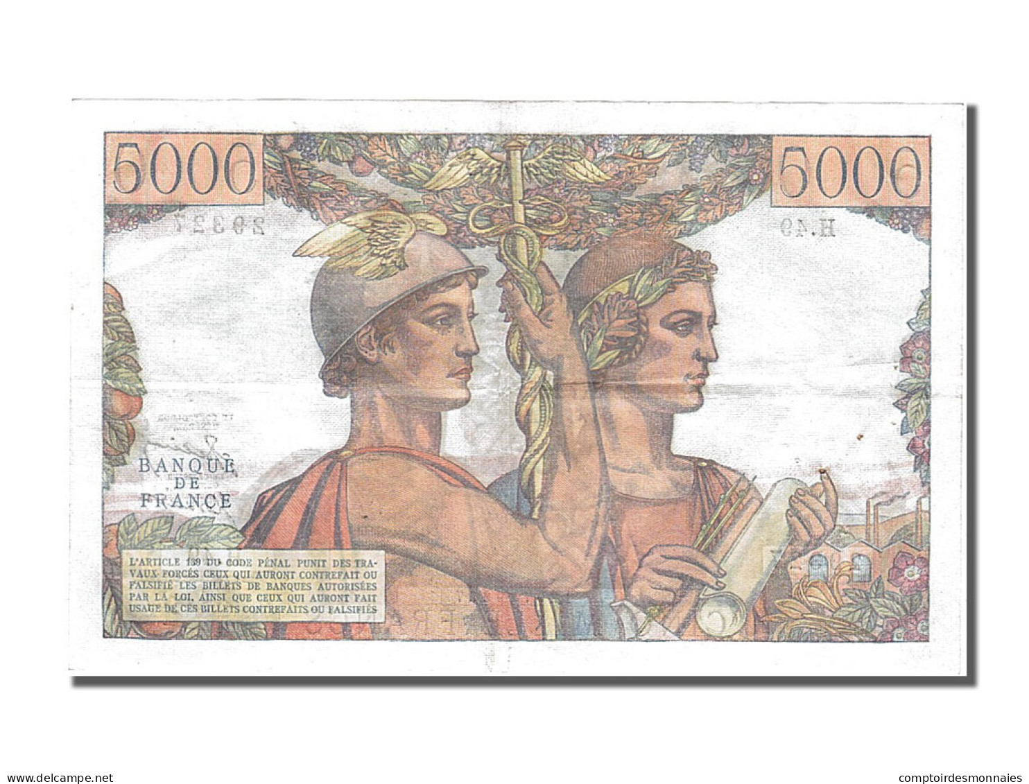 Billet, France, 5000 Francs, 5 000 F 1949-1957 ''Terre Et Mer'', 1951 - 5 000 F 1949-1957 ''Terre Et Mer''