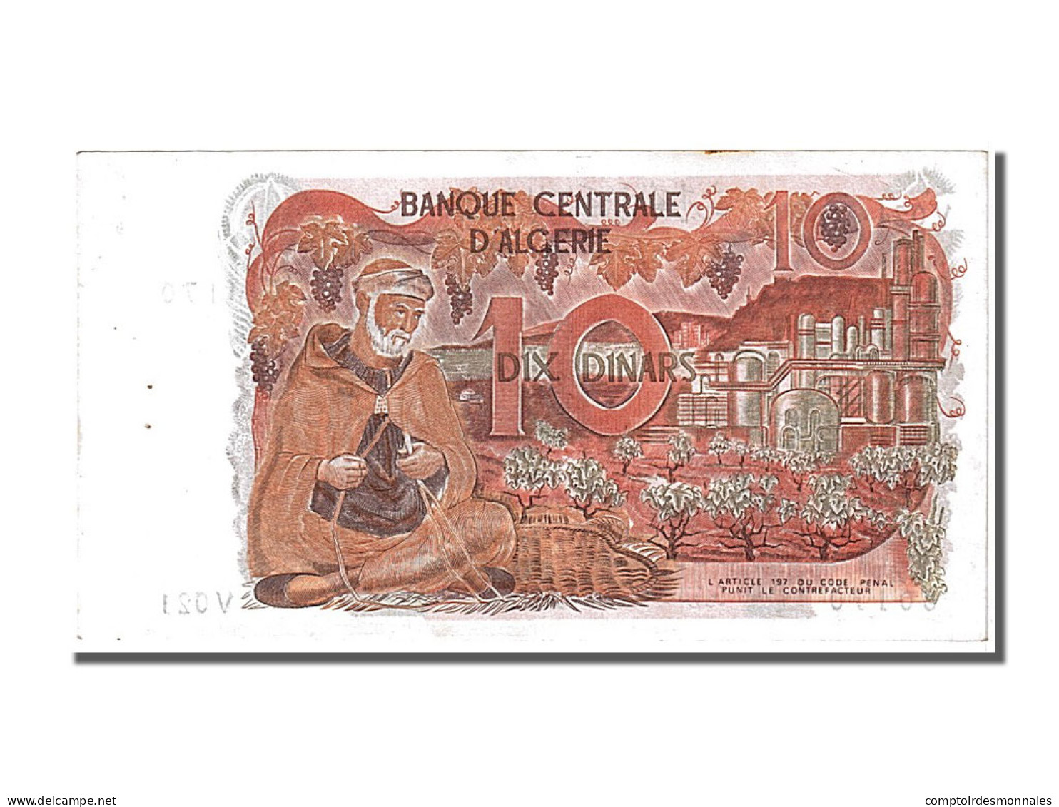 Billet, Algeria, 10 Dinars, 1970, SPL - Algérie