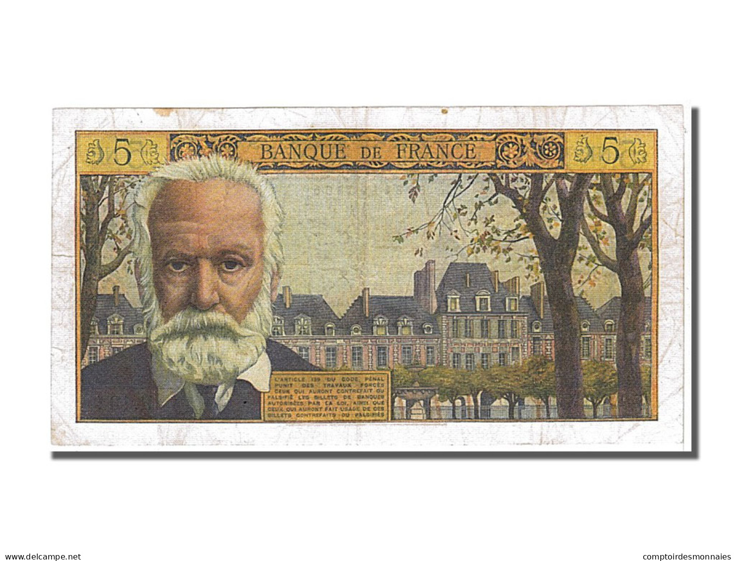 Billet, France, 5 Nouveaux Francs, 5 NF 1959-1965 ''Victor Hugo'', 1965 - 5 NF 1959-1965 ''Victor Hugo''