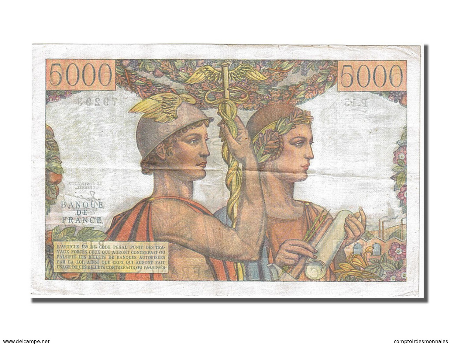 Billet, France, 5000 Francs, 5 000 F 1949-1957 ''Terre Et Mer'', 1949 - 5 000 F 1949-1957 ''Terre Et Mer''