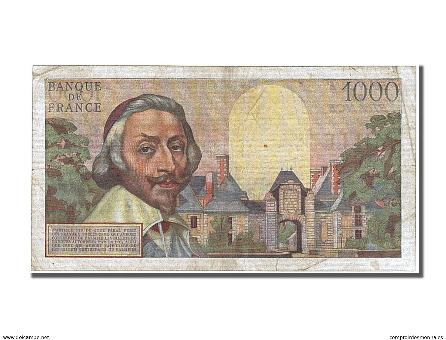 Billet, France, 1000 Francs, 1 000 F 1953-1957 ''Richelieu'', 1955, 1955-11-03 - 1 000 F 1953-1957 ''Richelieu''