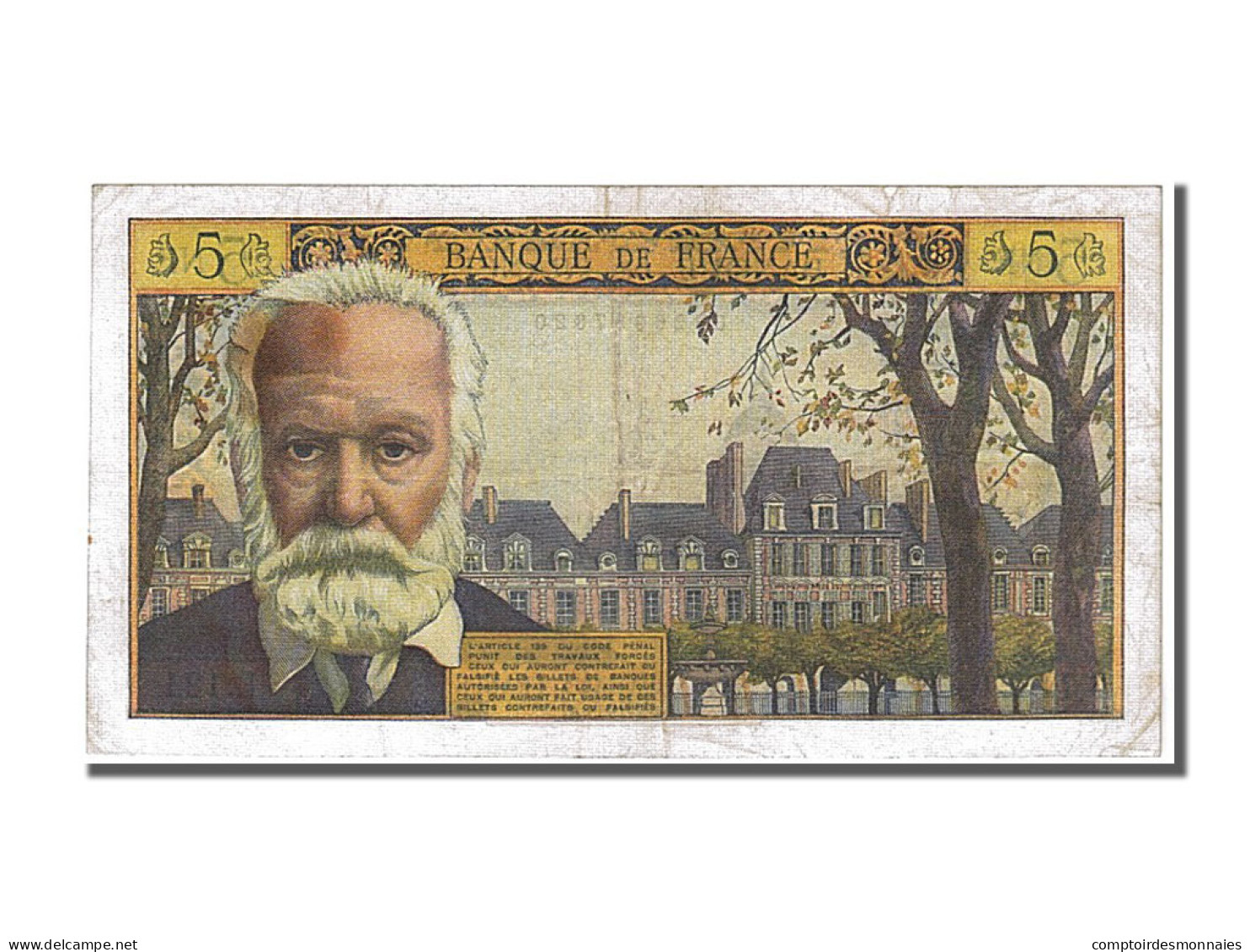 Billet, France, 5 Nouveaux Francs, 5 NF 1959-1965 ''Victor Hugo'', 1965 - 5 NF 1959-1965 ''Victor Hugo''