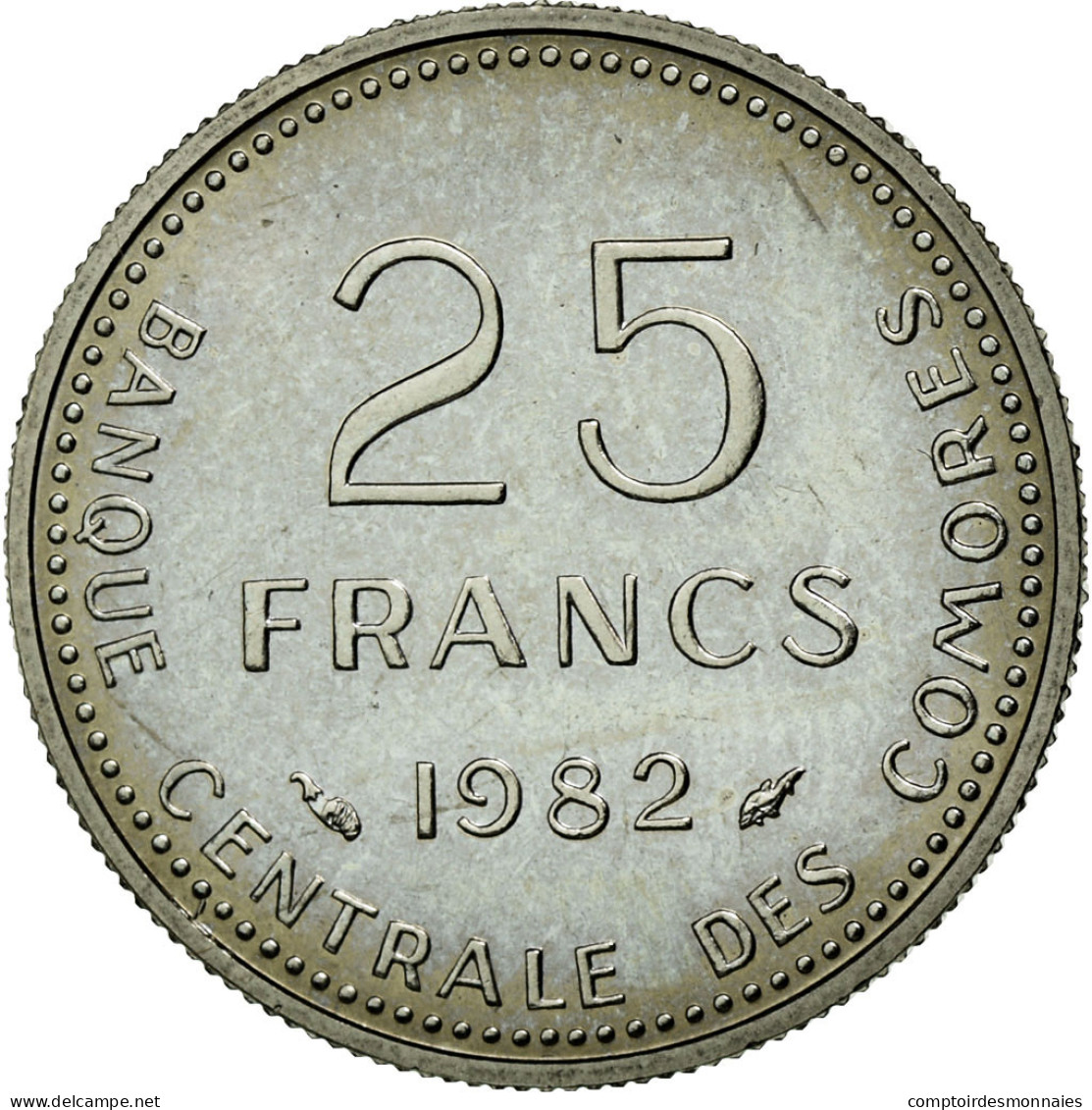 Monnaie, Comoros, 25 Francs, 1982, Paris, FDC, Nickel, KM:E8 - Comorre