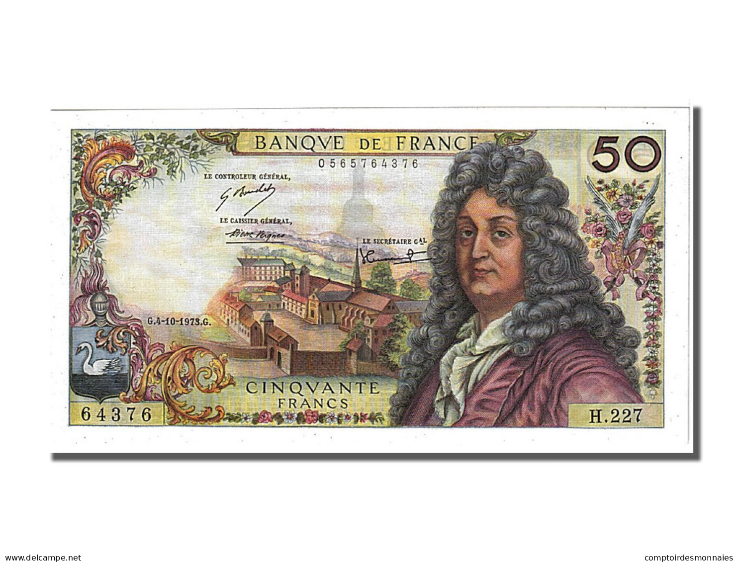 Billet, France, 50 Francs, 50 F 1962-1976 ''Racine'', 1973, 1973-10-04, NEUF - 50 F 1962-1976 ''Racine''