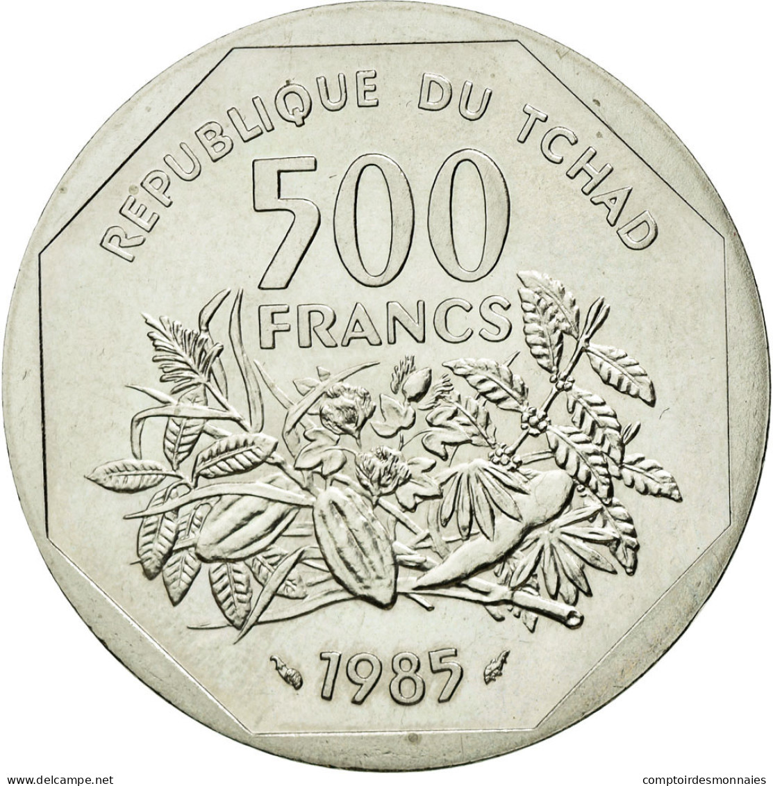 Monnaie, Chad, 500 Francs, 1985, Paris, FDC, Copper-nickel, KM:E6 - Chad