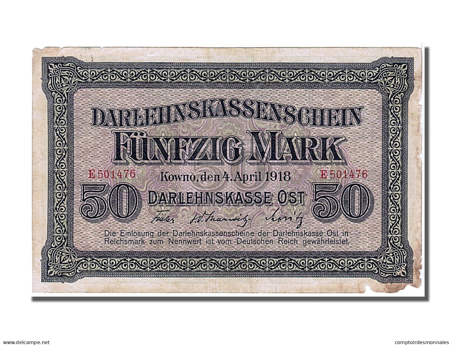 Billet, Allemagne, 50 Mark, 1918, 1918-04-04, TB+ - 50 Mark