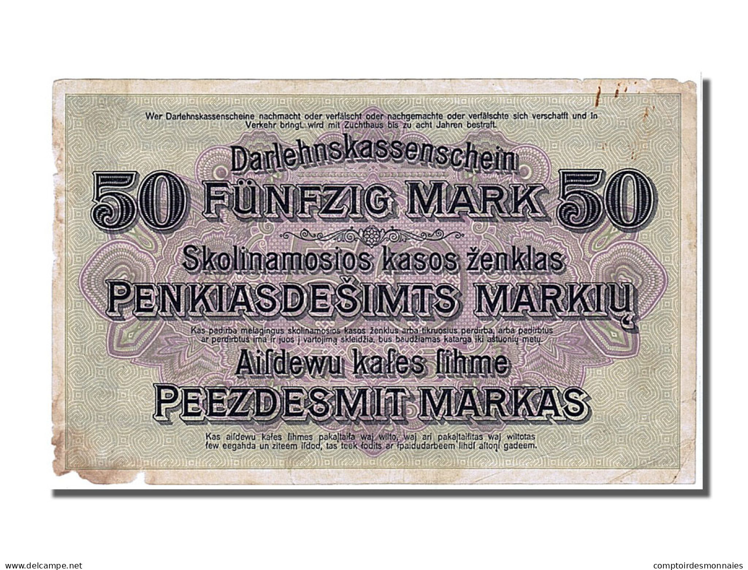 Billet, Allemagne, 50 Mark, 1918, 1918-04-04, TB+ - 50 Mark