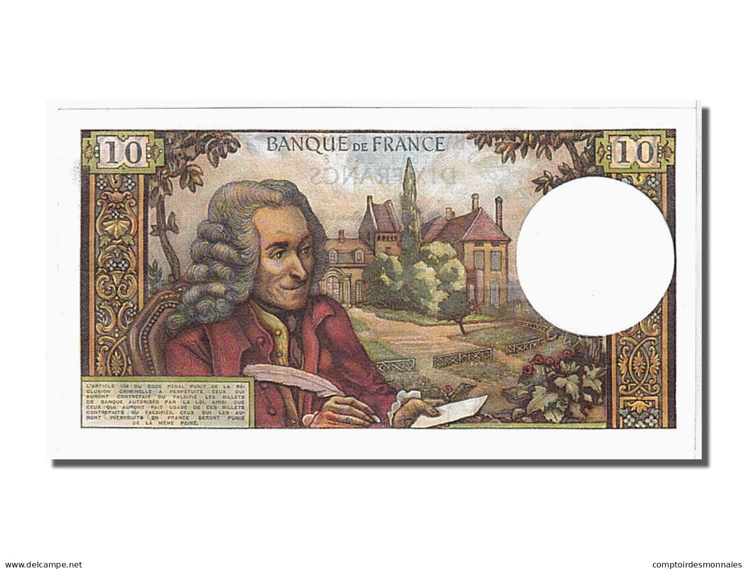 Billet, France, 10 Francs, 10 F 1963-1973 ''Voltaire'', 1970, 1970-07-02, SPL - 10 F 1963-1973 ''Voltaire''