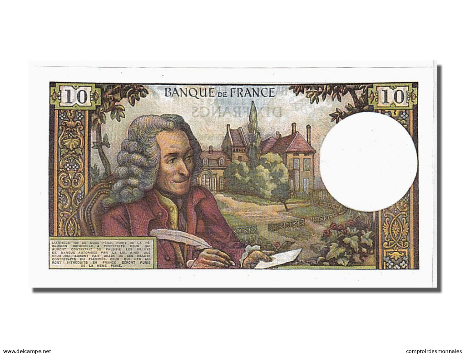 Billet, France, 10 Francs, 10 F 1963-1973 ''Voltaire'', 1971, 1971-11-05, SPL - 10 F 1963-1973 ''Voltaire''