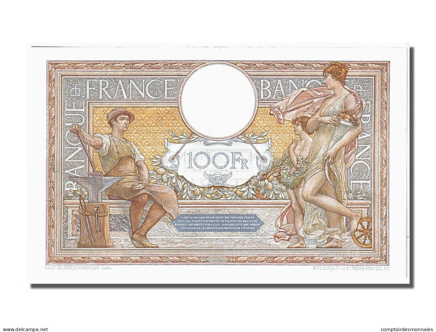 Billet, France, 100 Francs, 100 F 1908-1939 ''Luc Olivier Merson'', 1935 - 100 F 1908-1939 ''Luc Olivier Merson''