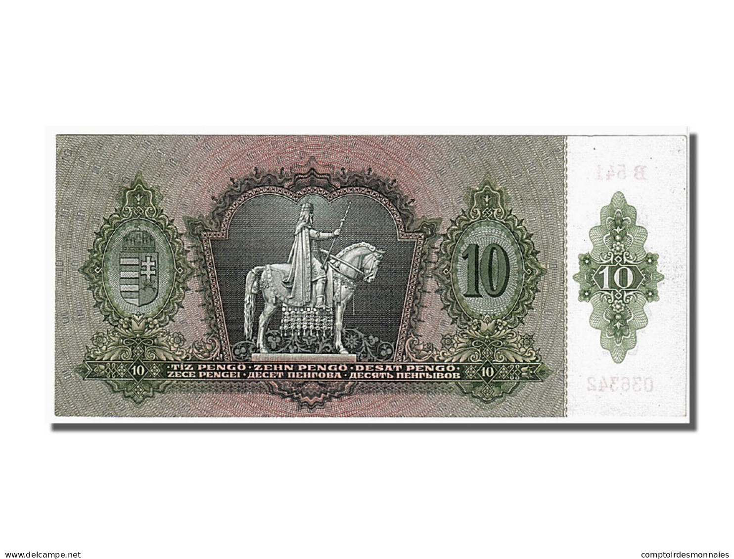 Billet, Hongrie, 10 Pengö, 1936, 1936-12-22, NEUF - Hongrie