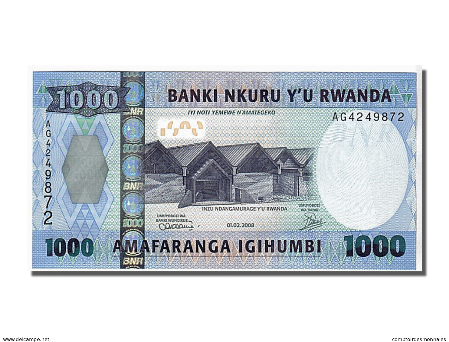 Billet, Rwanda, 1000 Francs, 2003, 2008-02-01, KM:31b, NEUF - Ruanda