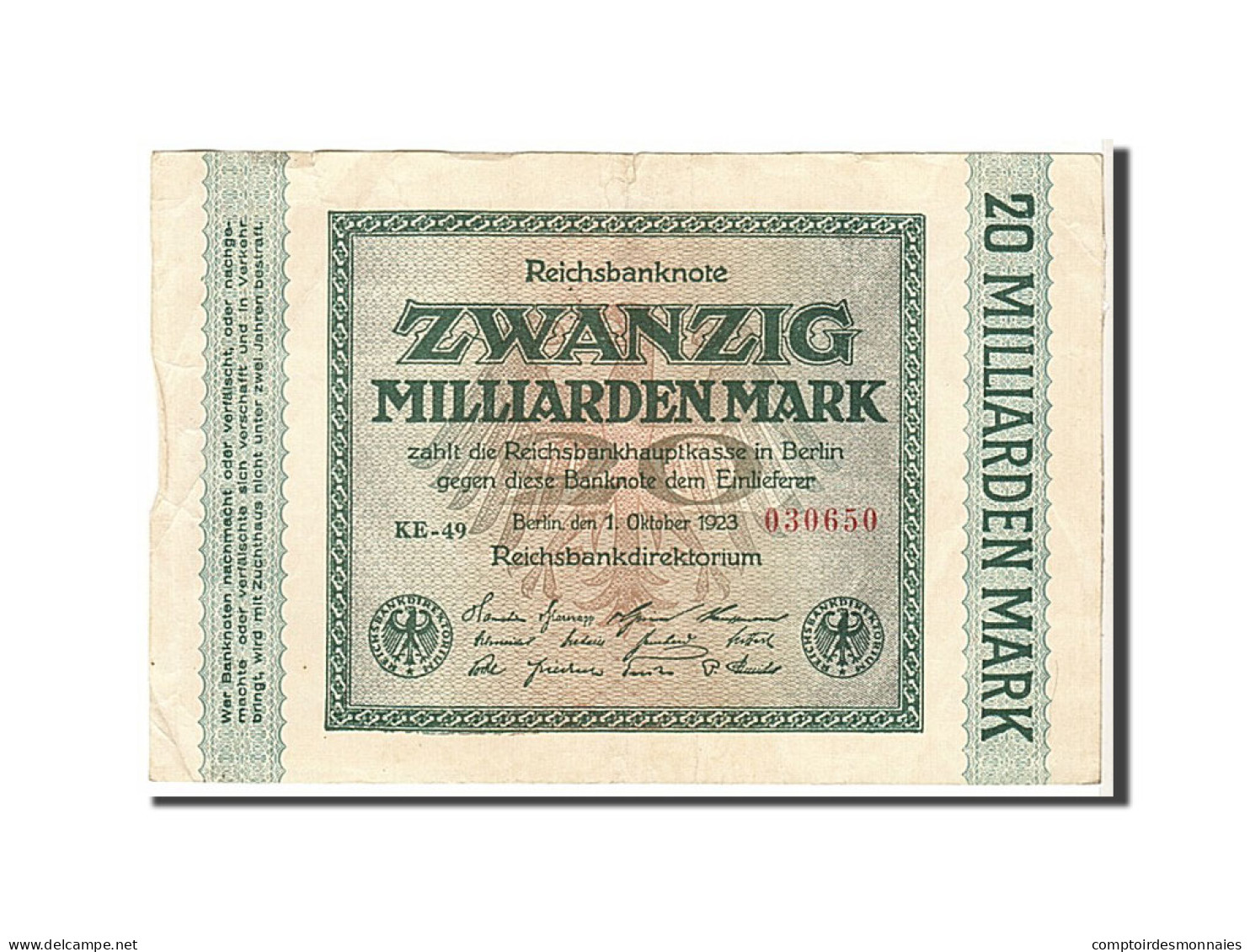 Billet, Allemagne, 10 Milliarden Mark, 1923, KM:117a, TTB - 10 Milliarden Mark