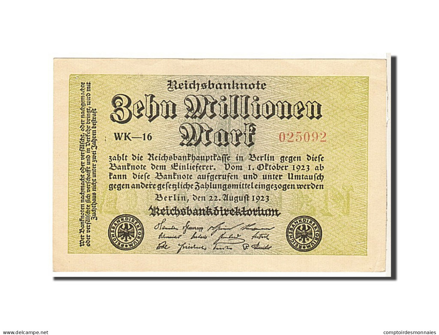 Billet, Allemagne, 1 Million Mark, 1923, KM:102a, SUP - 1 Mio. Mark