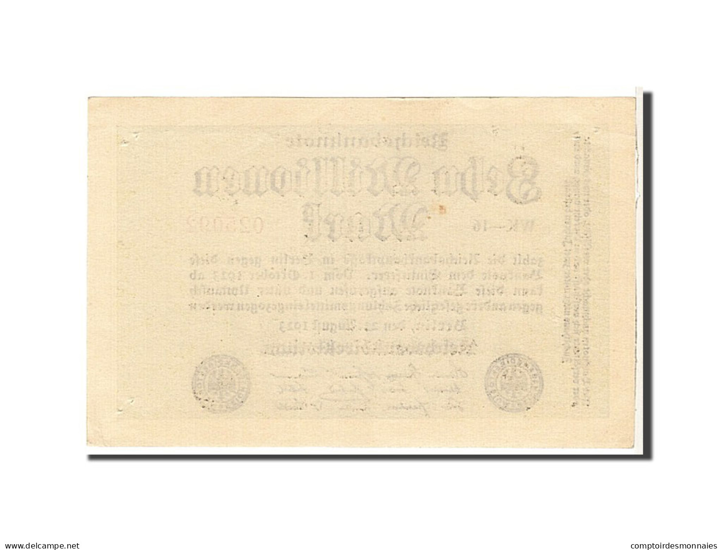 Billet, Allemagne, 1 Million Mark, 1923, KM:102a, SUP - 1 Mio. Mark