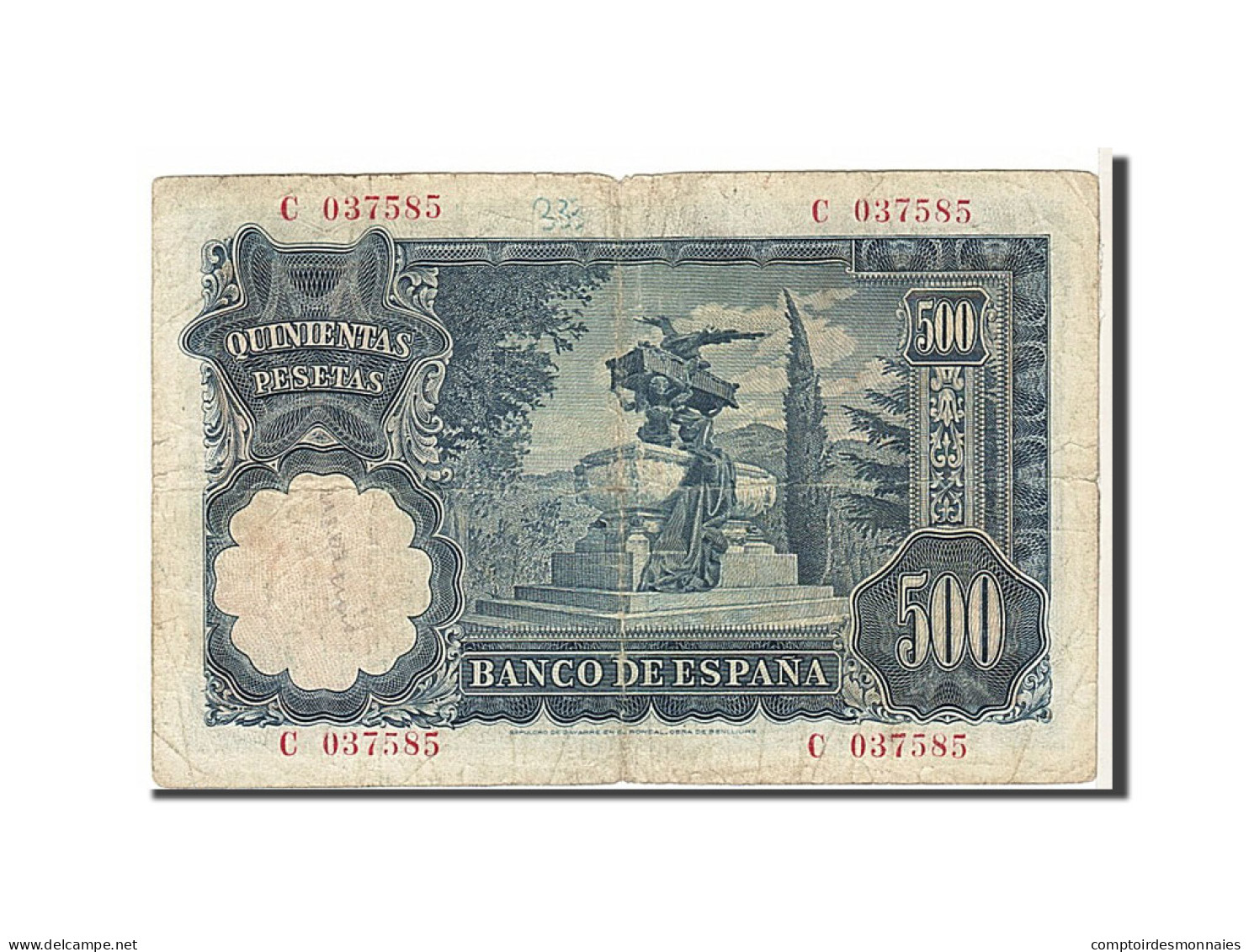 Billet, Espagne, 500 Pesetas, 1951, KM:142a, TB - 500 Pesetas