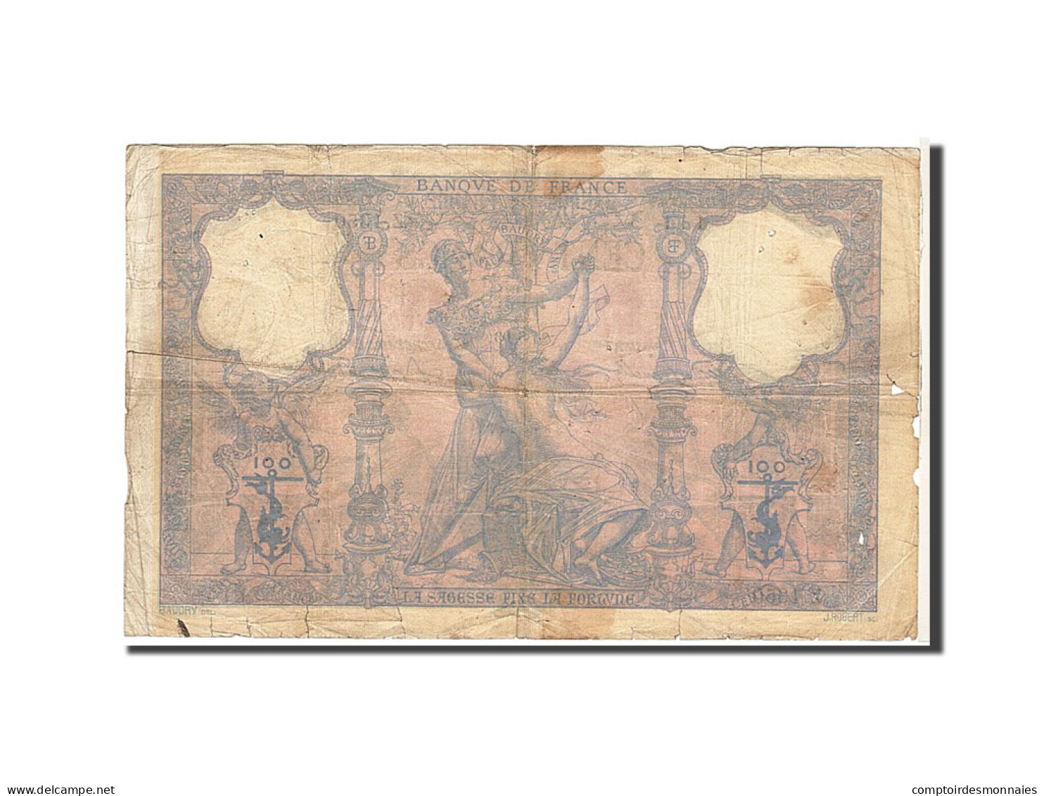 Billet, France, 100 Francs, 100 F 1888-1909 ''Bleu Et Rose'', 1893, 1893-06-20 - 100 F 1888-1909 ''Bleu Et Rose''