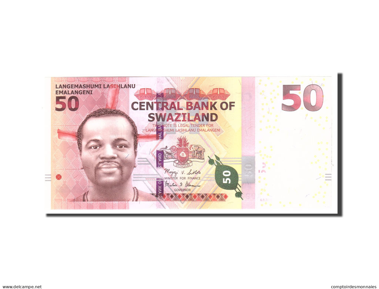 Billet, Swaziland, 50 Emalangeni, 2010, 2010-09-06, KM:38a, NEUF - Swasiland