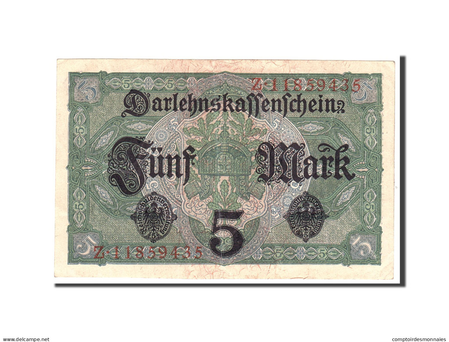 Billet, Allemagne, 5 Mark, 1917, 1917-08-01, KM:56b, TTB+ - 5 Mark