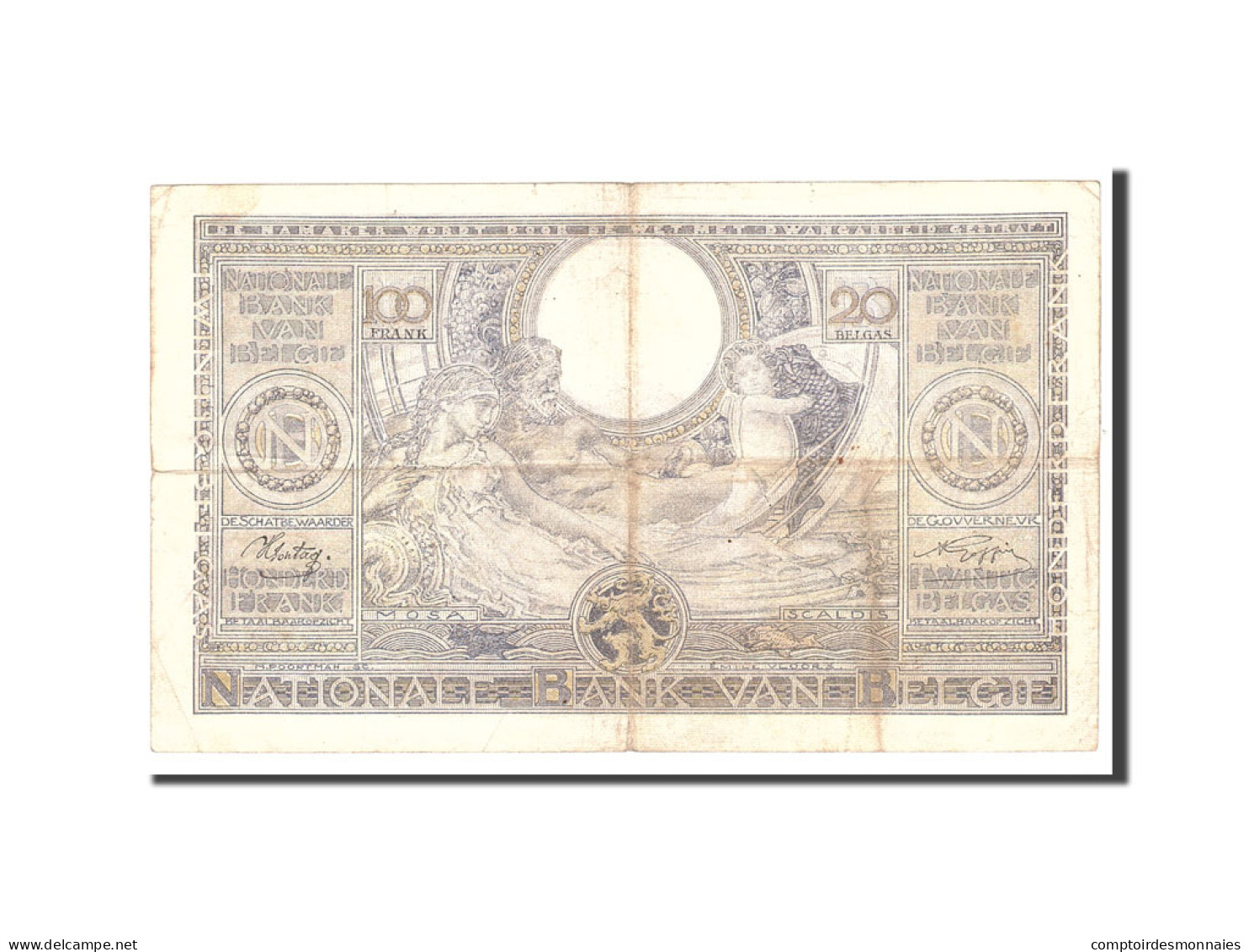 Billet, Belgique, 100 Francs-20 Belgas, 1942, 1942-03-02, KM:107, TB+ - 100 Frank & 100 Frank-20 Belgas