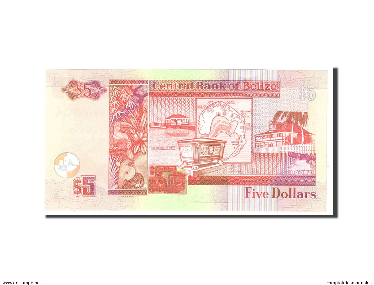 Billet, Belize, 5 Dollars, 2009, 2009-07-01, KM:67d, NEUF - Belize