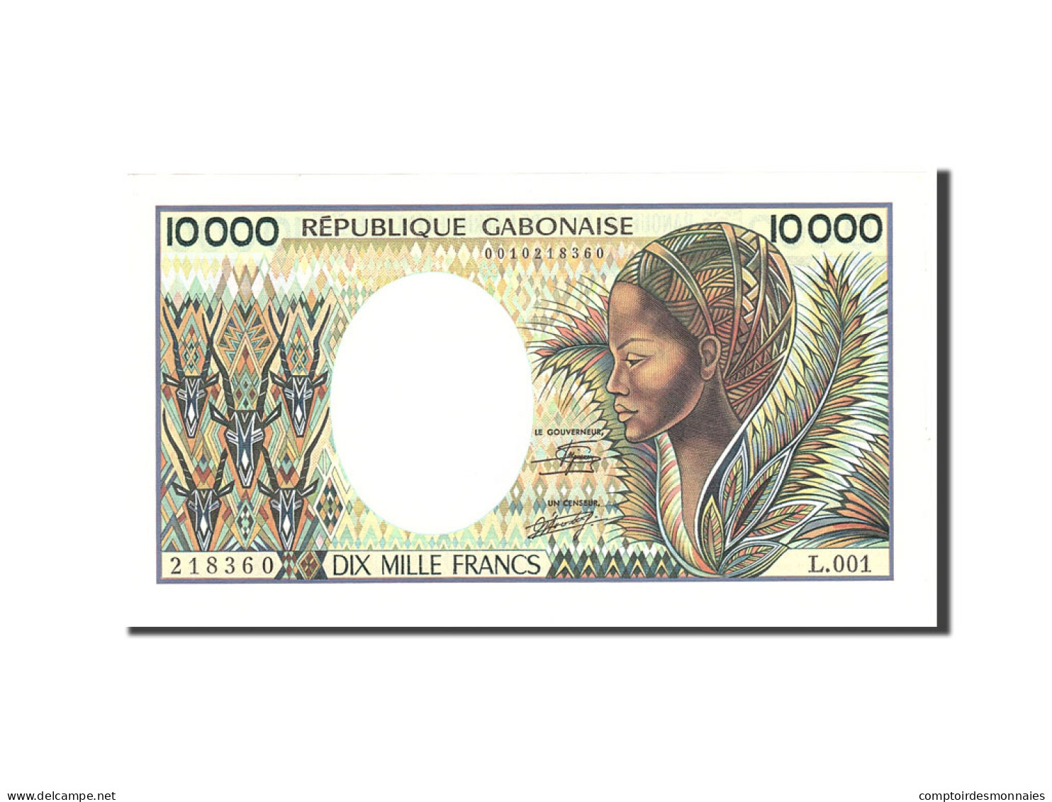 Billet, Gabon, 10,000 Francs, 1984, Undated, KM:7a, NEUF - Gabun