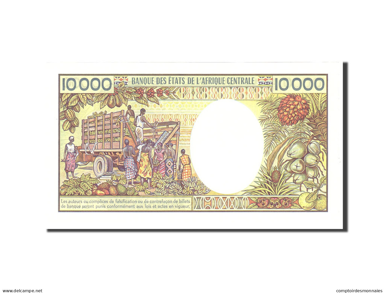 Billet, Gabon, 10,000 Francs, 1984, Undated, KM:7a, NEUF - Gabon