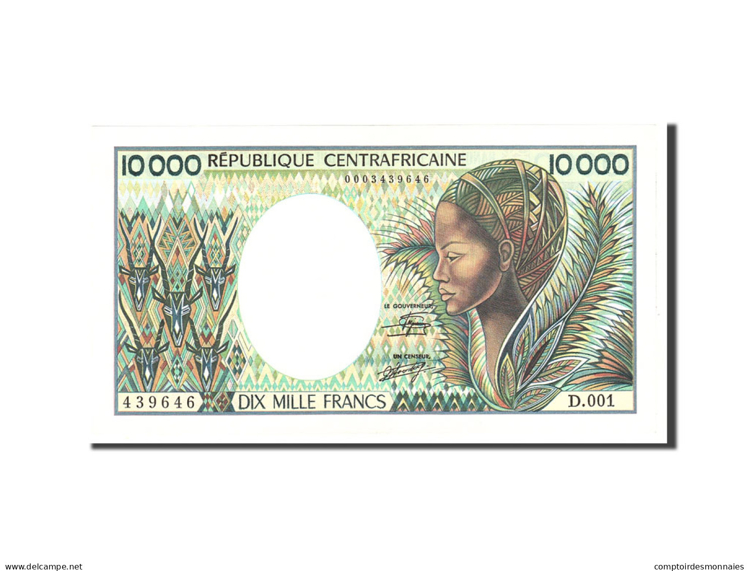 Billet, République Centrafricaine, 10,000 Francs, 1983, Undated, KM:13, NEUF - Central African Republic