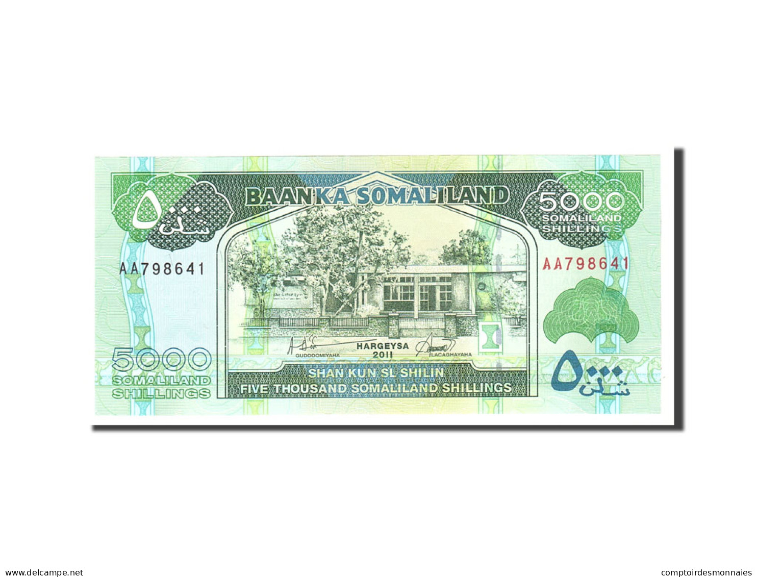 Billet, Somaliland, 5000 Shillings, 2011, Undated, KM:21, NEUF - Somalia