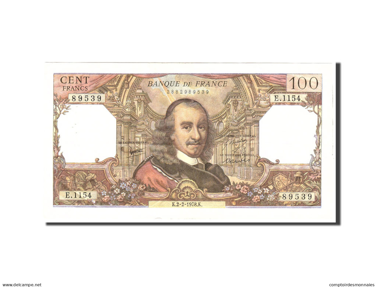 Billet, France, 100 Francs, 1978, 1978-02-02, TTB, Fayette:65.61, KM:149f - 100 F 1964-1979 ''Corneille''