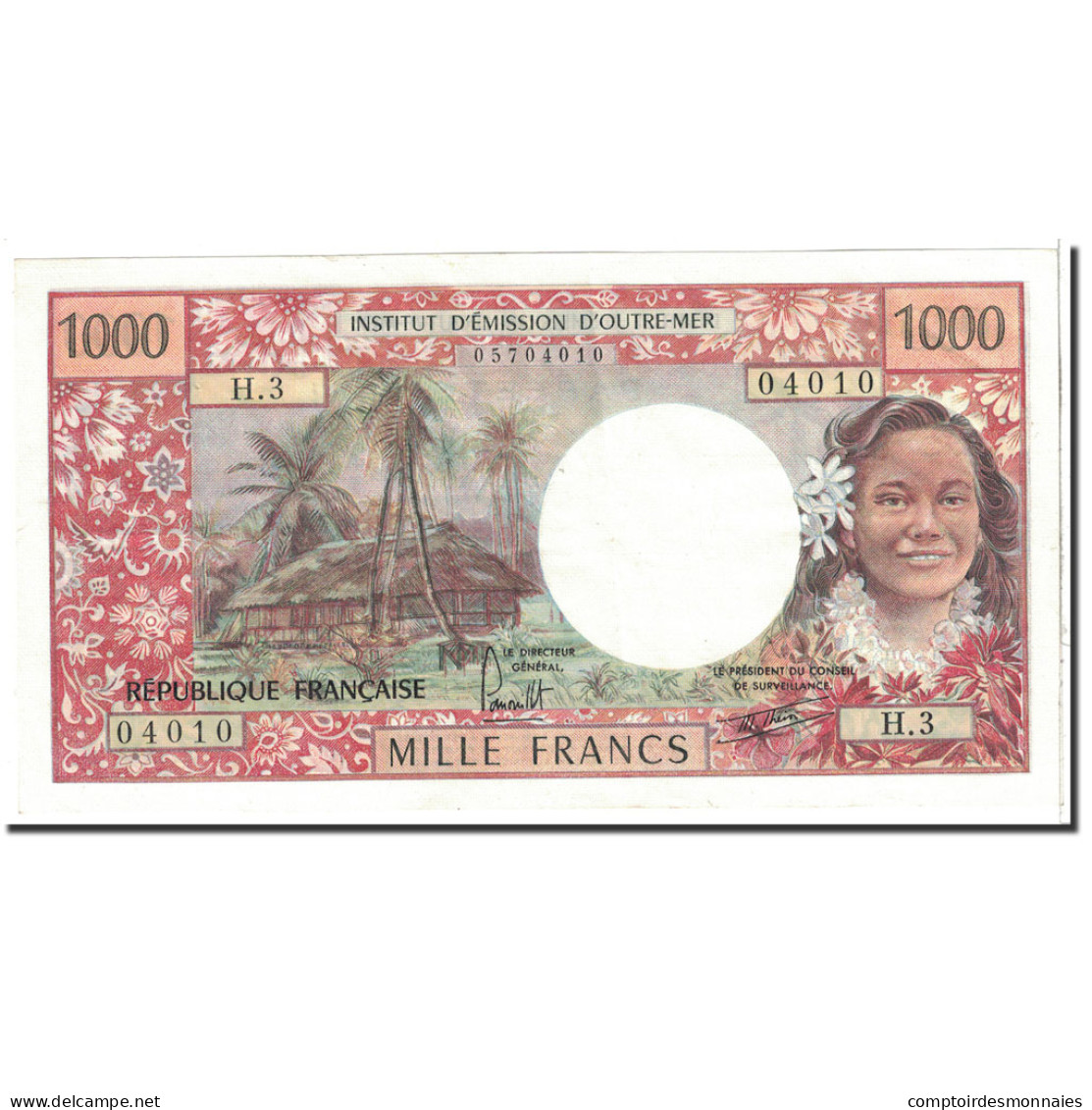 Billet, Tahiti, 1000 Francs, 1977, Undated, KM:27b, SPL+ - Papeete (Polinesia Francese 1914-1985)