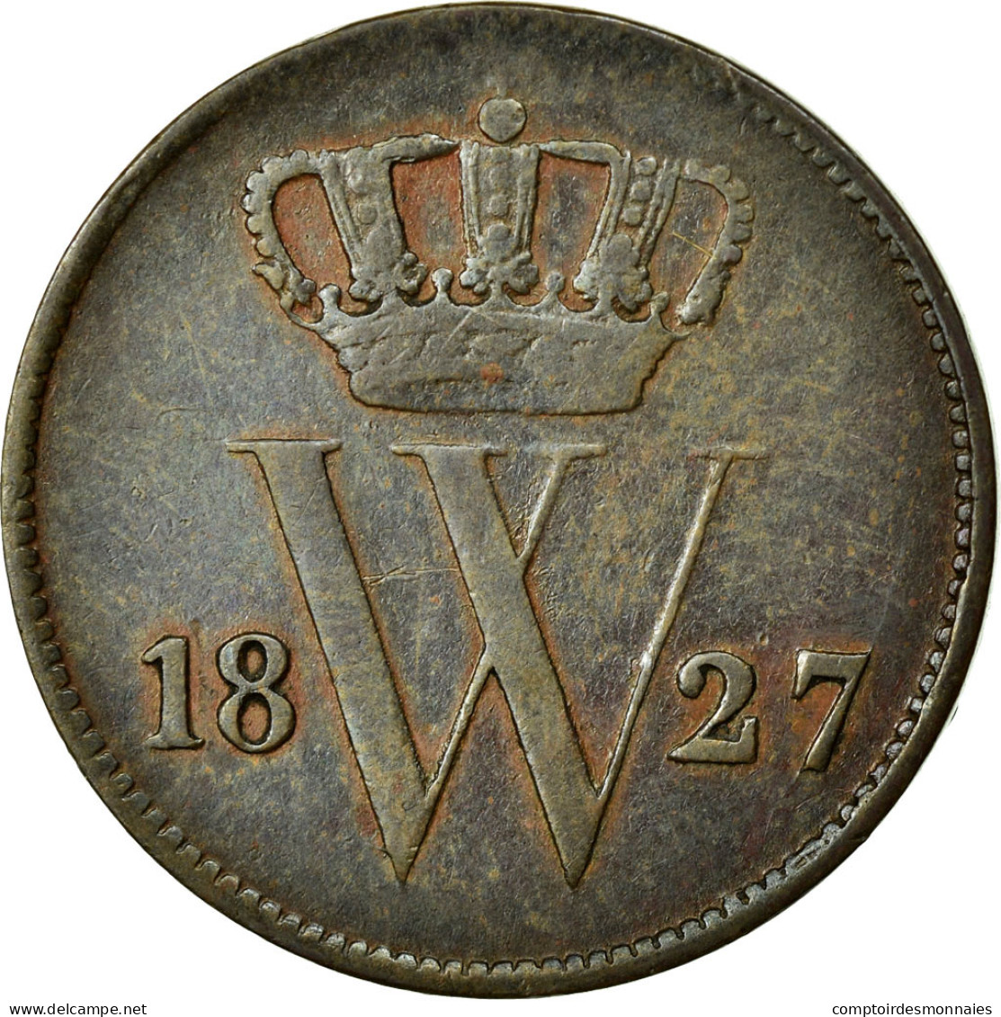 Monnaie, Pays-Bas, William I, Cent, 1827, Bruxelles, TTB, Cuivre, KM:47 - 1815-1840 : Willem I