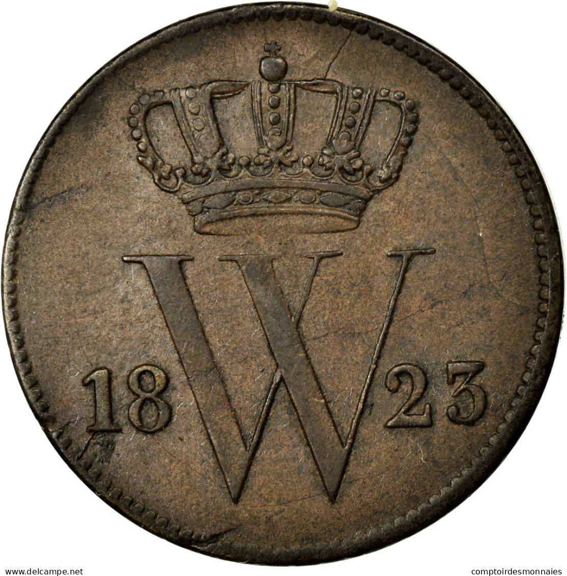 Monnaie, Pays-Bas, William I, Cent, 1823, SUP, Cuivre, KM:47 - 1815-1840 : Willem I