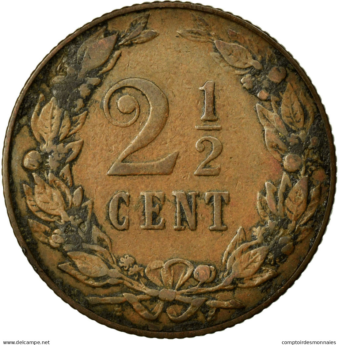 Monnaie, Pays-Bas, Wilhelmina I, 2-1/2 Cent, 1904, TTB, Bronze, KM:134 - 2.5 Cent