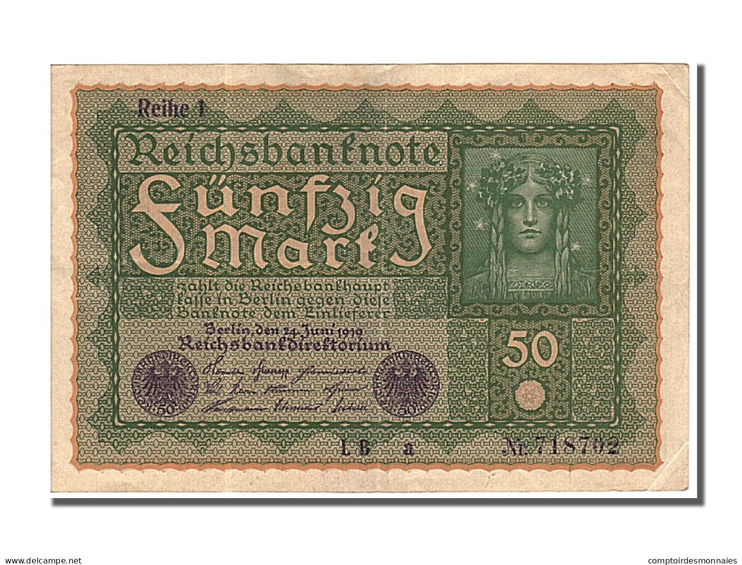 Billet, Allemagne, 50 Mark, 1919, 1919-06-24, SUP - 50 Mark