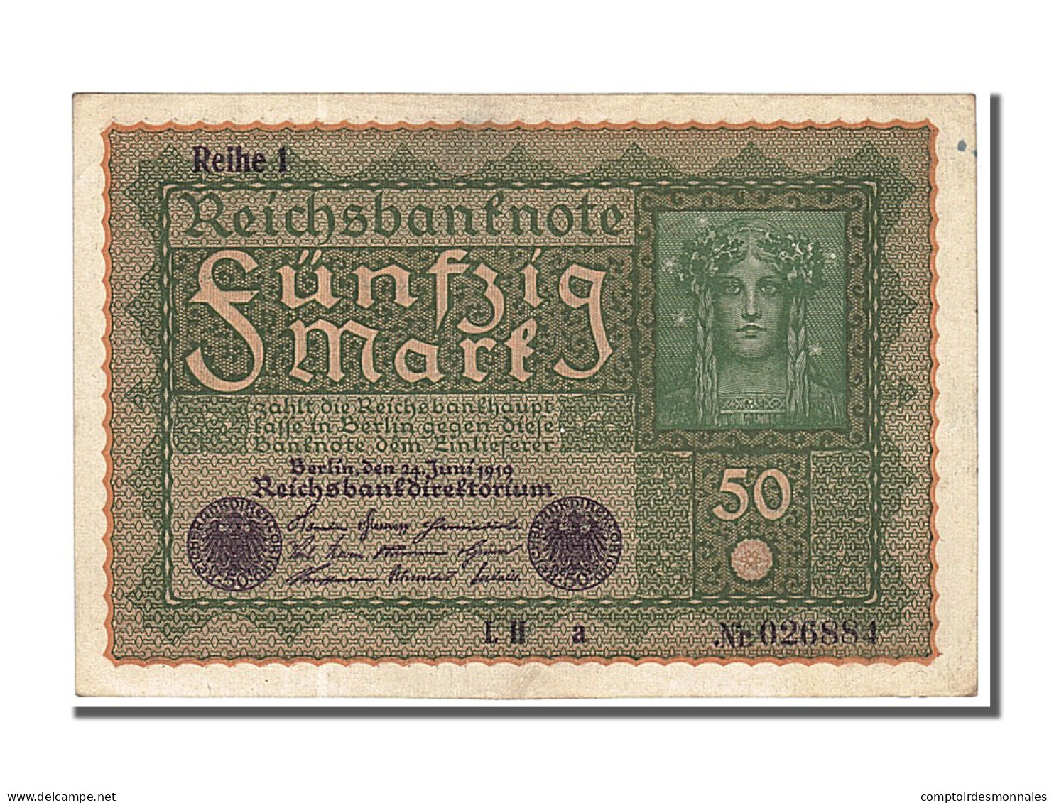 Billet, Allemagne, 50 Mark, 1919, 1919-06-24, SUP - 50 Mark