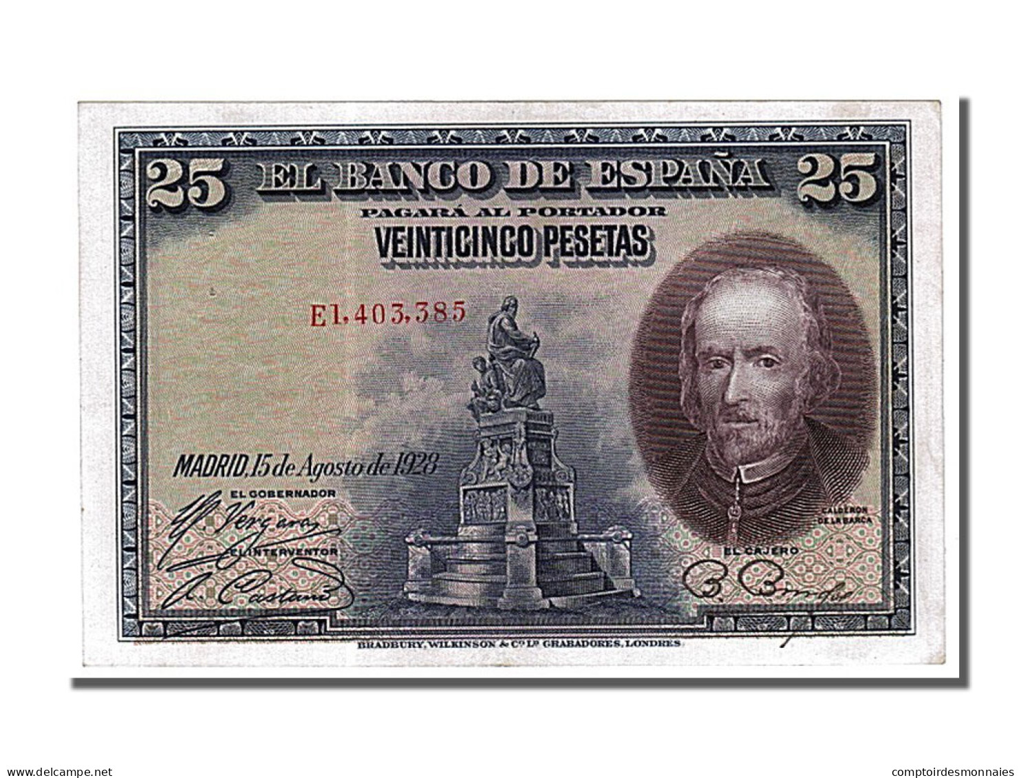 Billet, Espagne, 25 Pesetas, 1928, 1928-08-15, SUP+ - 1-2-5-25 Peseten