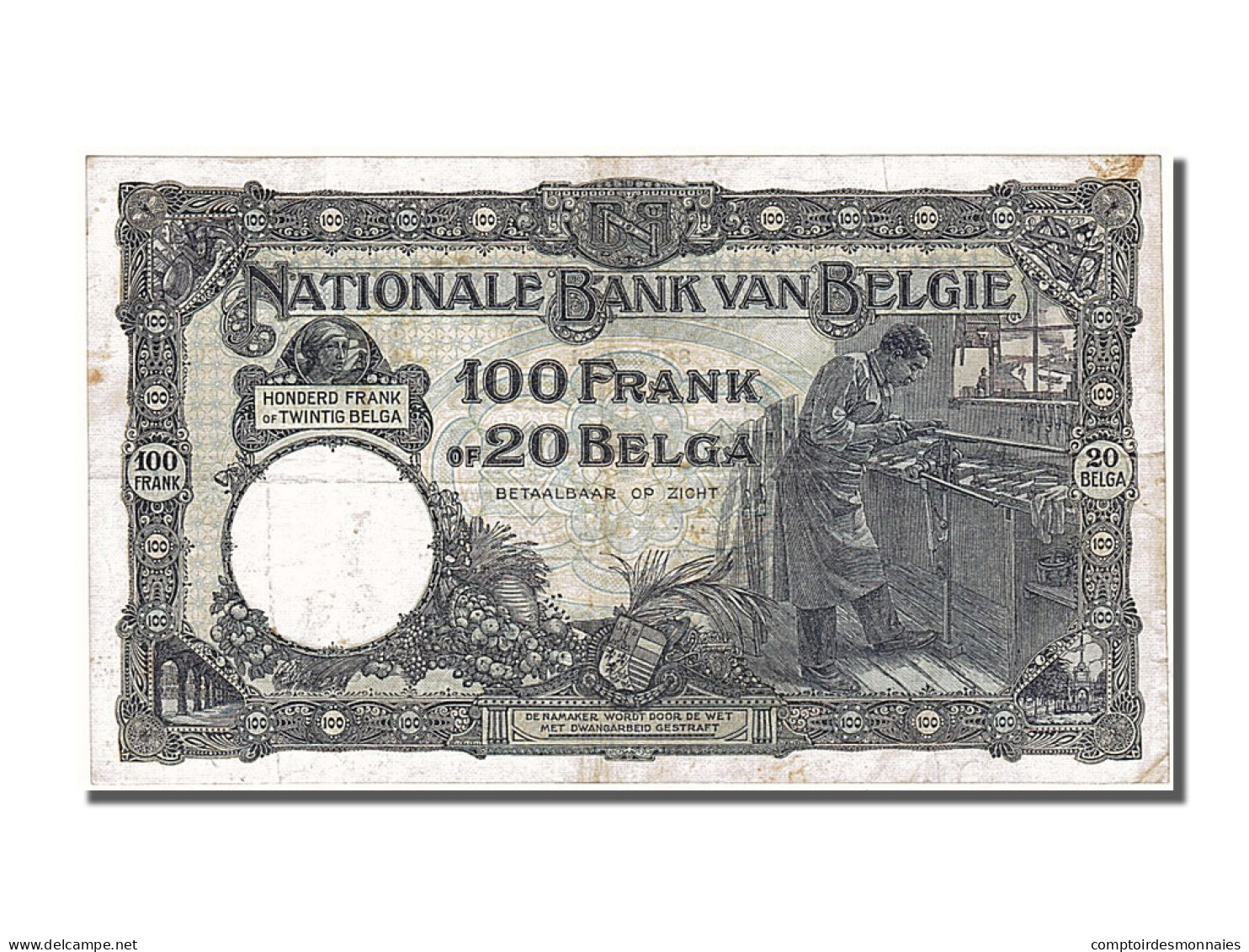 Billet, Belgique, 100 Francs-20 Belgas, 1932, 1932-07-27, TTB - 100 Francs & 100 Francs-20 Belgas