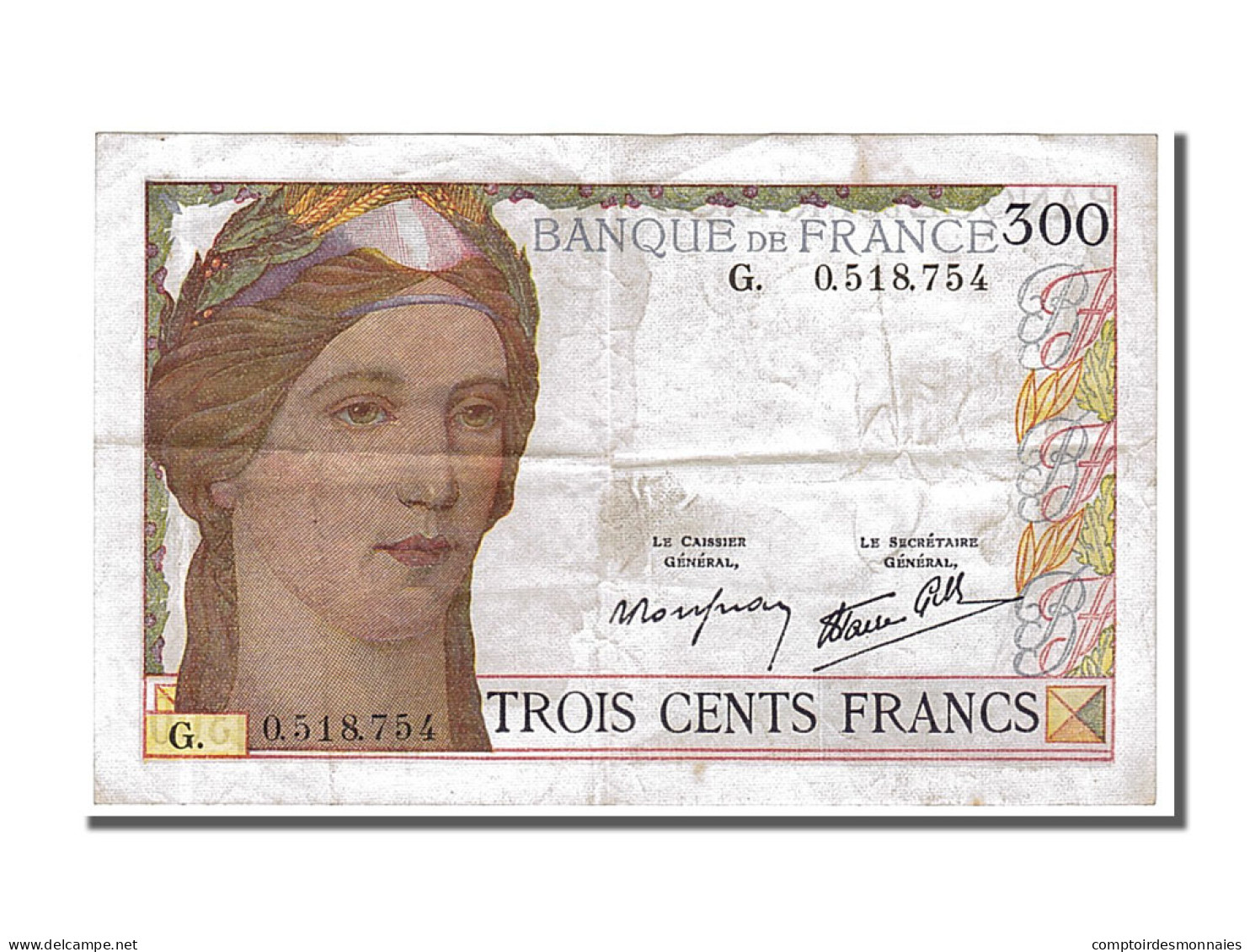 Billet, France, 300 Francs, 300 F 1938-1939, 1938, 1938-10-06, TTB+ - 300 F 1938-1939