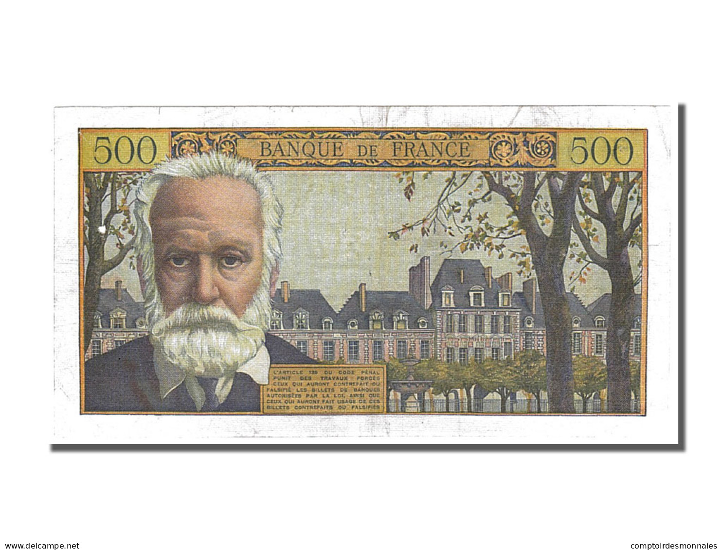 Billet, France, 500 Francs, 500 F 1954-1958 ''Victor Hugo'', 1958, 1958-02-06 - 500 F 1954-1958 ''Victor Hugo''