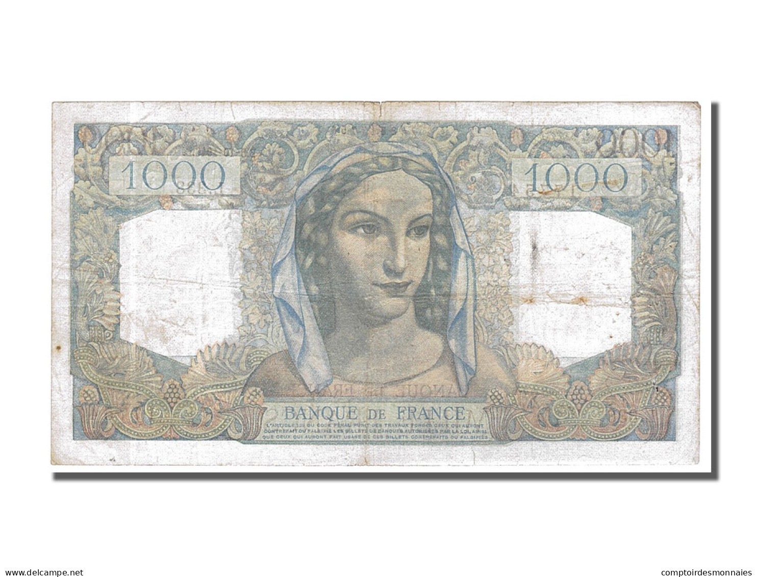 Billet, France, 1000 Francs, 1 000 F 1945-1950 ''Minerve Et Hercule'', 1946 - 1 000 F 1945-1950 ''Minerve Et Hercule''