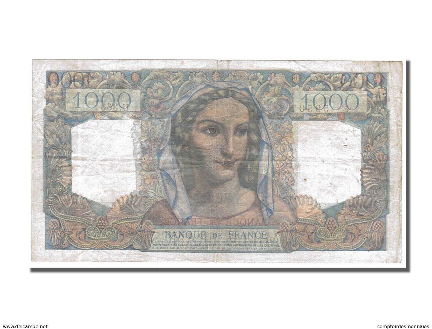 Billet, France, 1000 Francs, 1 000 F 1945-1950 ''Minerve Et Hercule'', 1947 - 1 000 F 1945-1950 ''Minerve Et Hercule''