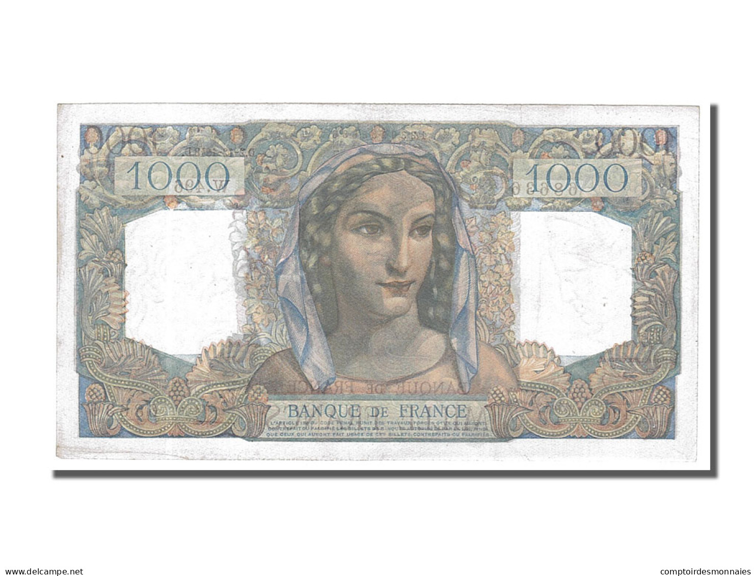 Billet, France, 1000 Francs, 1 000 F 1945-1950 ''Minerve Et Hercule'', 1948 - 1 000 F 1945-1950 ''Minerve Et Hercule''