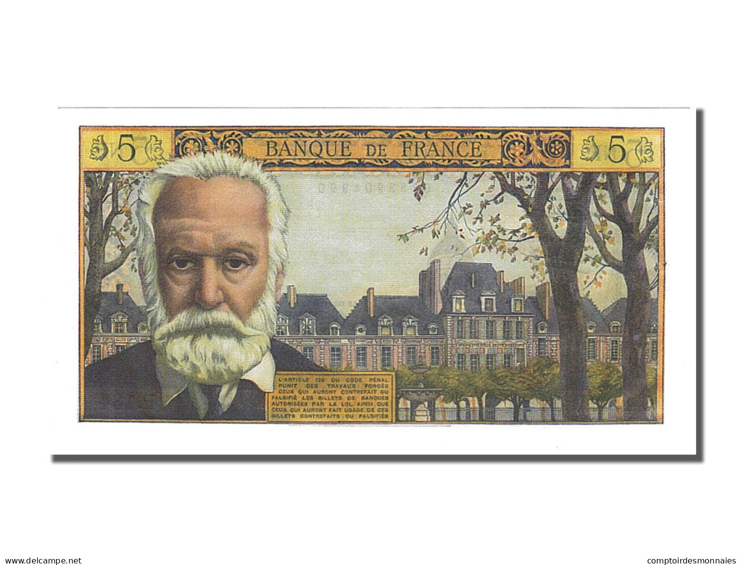 Billet, France, 5 Nouveaux Francs, 5 NF 1959-1965 ''Victor Hugo'', 1965 - 5 NF 1959-1965 ''Victor Hugo''
